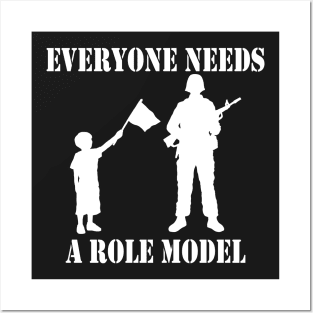 Everyone Needs A Role Model (white) Posters and Art